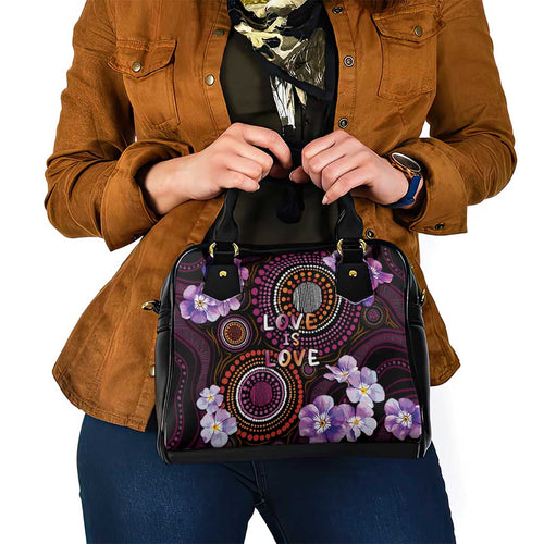 Australia First Nation LGBT - Lesbian Week Shoulder Handbag Sapphic Violet - Love Is Love - Aussie Hoodie