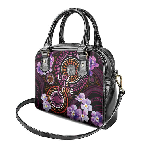 Australia First Nation LGBT - Lesbian Week Shoulder Handbag Sapphic Violet - Love Is Love - Aussie Hoodie