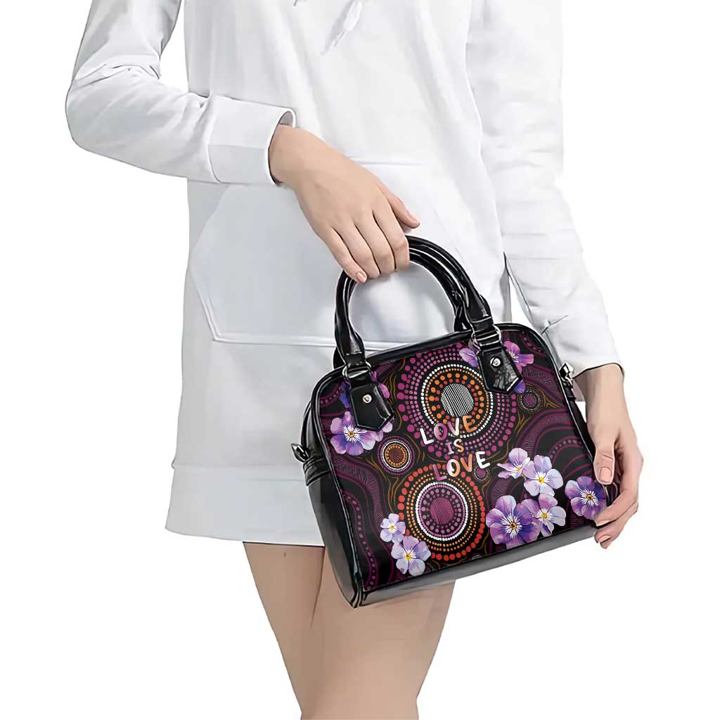 Australia First Nation LGBT - Lesbian Week Shoulder Handbag Sapphic Violet - Love Is Love - Aussie Hoodie