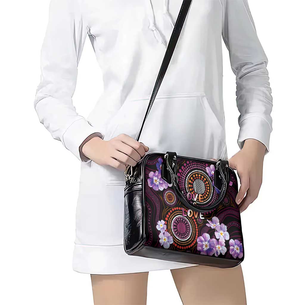 Australia First Nation LGBT - Lesbian Week Shoulder Handbag Sapphic Violet - Love Is Love - Aussie Hoodie