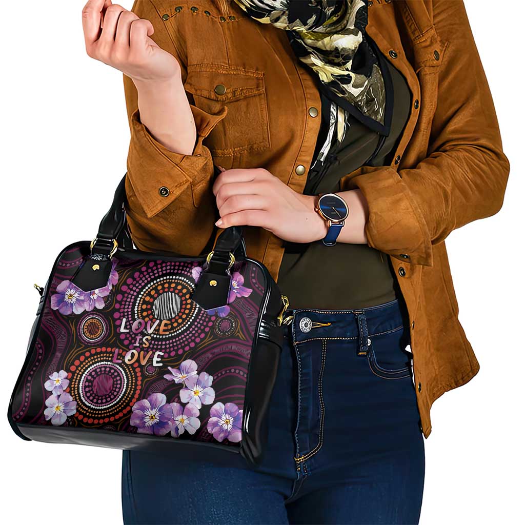 Australia First Nation LGBT - Lesbian Week Shoulder Handbag Sapphic Violet - Love Is Love - Aussie Hoodie