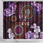 Australia First Nation LGBT - Lesbian Week Shower Curtain Sapphic Violet - Love Is Love - Aussie Hoodie