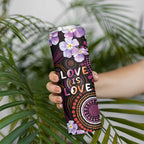 Australia First Nation LGBT - Lesbian Week Skinny Tumbler Sapphic Violet - Love Is Love - Aussie Hoodie