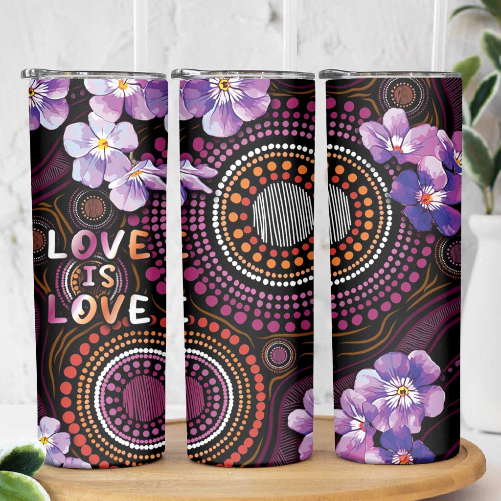 Australia First Nation LGBT - Lesbian Week Skinny Tumbler Sapphic Violet - Love Is Love - Aussie Hoodie