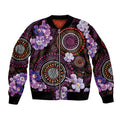 Australia First Nation LGBT - Lesbian Week Sleeve Zip Bomber Jacket Sapphic Violet - Love Is Love - Aussie Hoodie