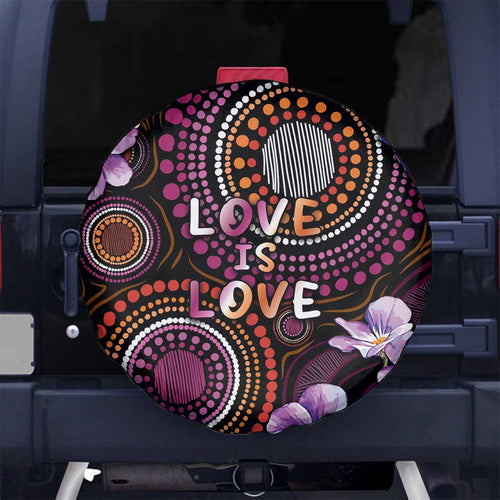 Australia First Nation LGBT - Lesbian Week Spare Tire Cover Sapphic Violet - Love Is Love - Aussie Hoodie