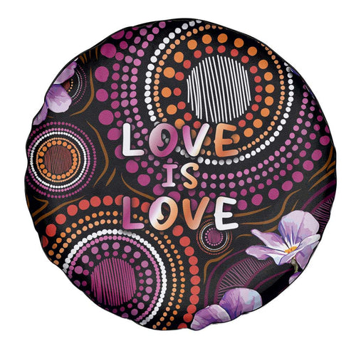Australia First Nation LGBT - Lesbian Week Spare Tire Cover Sapphic Violet - Love Is Love - Aussie Hoodie