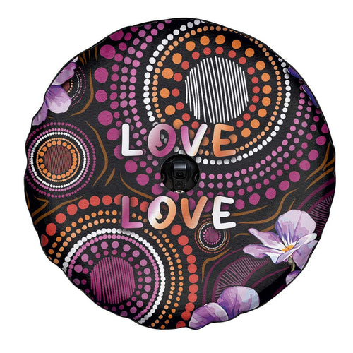 Australia First Nation LGBT - Lesbian Week Spare Tire Cover Sapphic Violet - Love Is Love - Aussie Hoodie