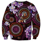 Australia First Nation LGBT - Lesbian Week Sweatshirt Sapphic Violet - Love Is Love - Aussie Hoodie
