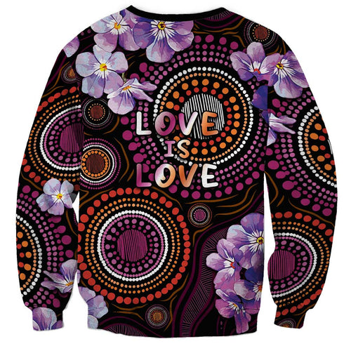 Australia First Nation LGBT - Lesbian Week Sweatshirt Sapphic Violet - Love Is Love - Aussie Hoodie