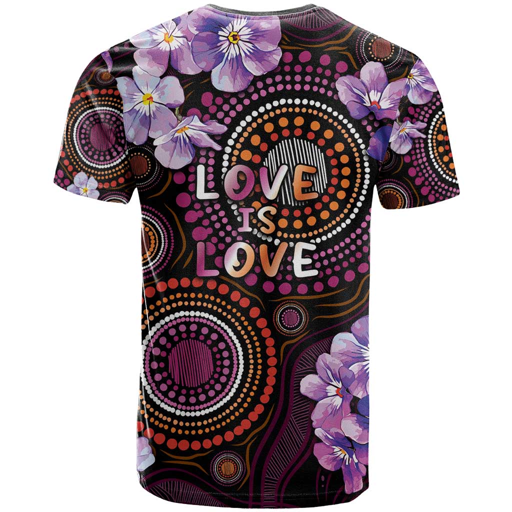 Australia First Nation LGBT - Lesbian Week T Shirt Sapphic Violet - Love Is Love - Aussie Hoodie
