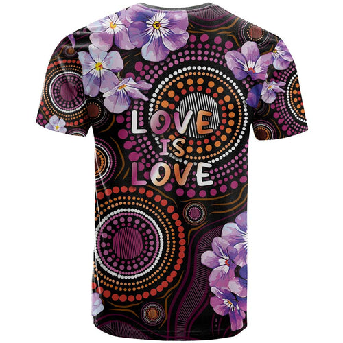 Australia First Nation LGBT - Lesbian Week T Shirt Sapphic Violet - Love Is Love - Aussie Hoodie