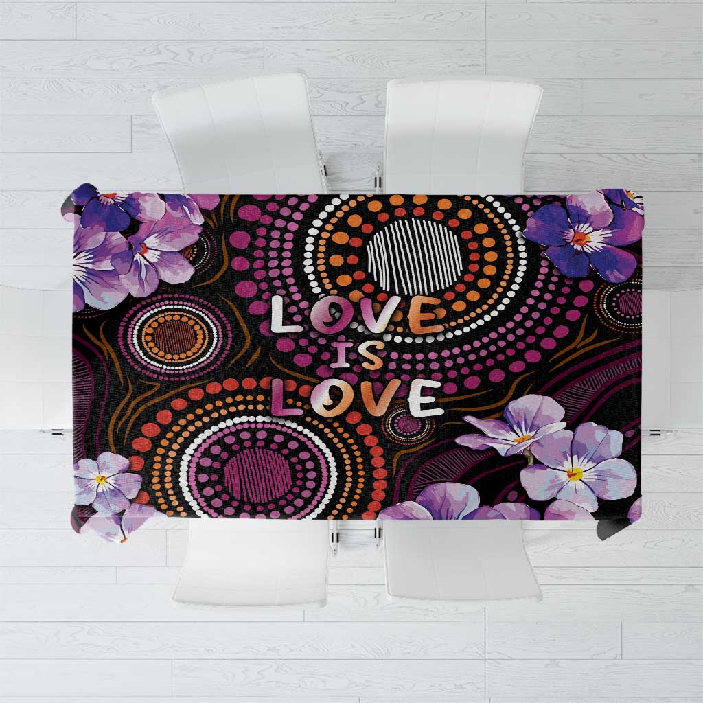 Australia First Nation LGBT - Lesbian Week Tablecloth Sapphic Violet - Love Is Love - Aussie Hoodie