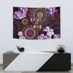 Australia First Nation LGBT - Lesbian Week Tapestry Sapphic Violet - Love Is Love - Aussie Hoodie