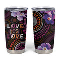 Australia First Nation LGBT - Lesbian Week Tumbler Cup Sapphic Violet - Love Is Love - Aussie Hoodie