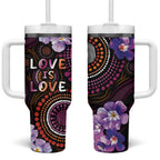 Australia First Nation LGBT - Lesbian Week Tumbler With Handle Sapphic Violet - Love Is Love - Aussie Hoodie