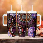 Australia First Nation LGBT - Lesbian Week Tumbler With Handle Sapphic Violet - Love Is Love - Aussie Hoodie