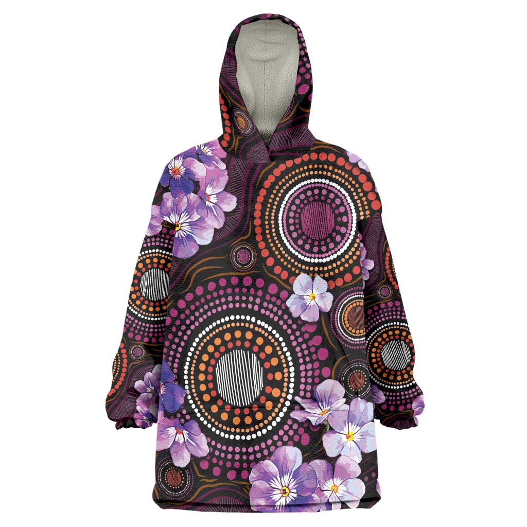 Australia First Nation LGBT - Lesbian Week Wearable Blanket Hoodie Sapphic Violet - Love Is Love - Aussie Hoodie