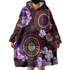 Australia First Nation LGBT - Lesbian Week Wearable Blanket Hoodie Sapphic Violet - Love Is Love - Aussie Hoodie