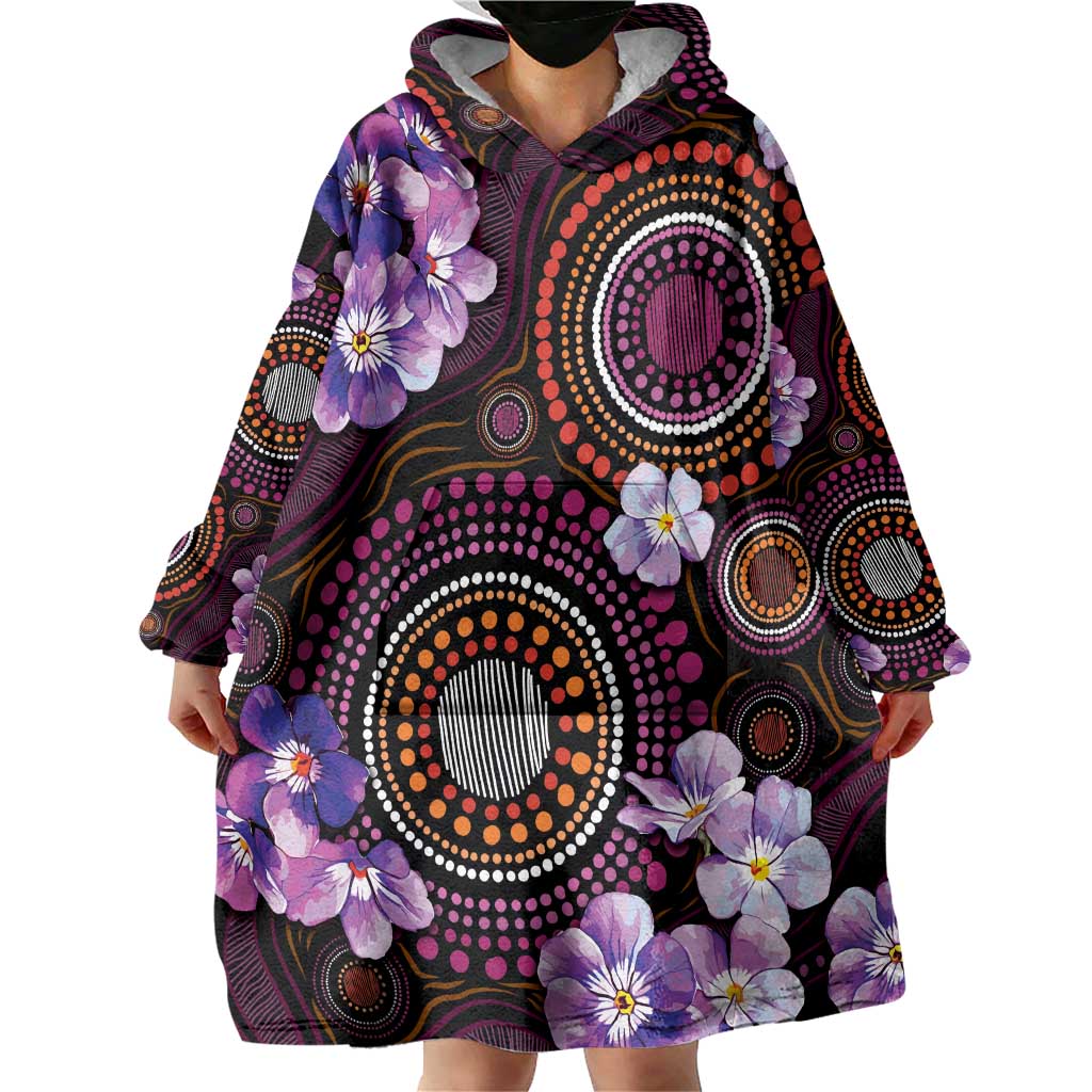Australia First Nation LGBT - Lesbian Week Wearable Blanket Hoodie Sapphic Violet - Love Is Love - Aussie Hoodie