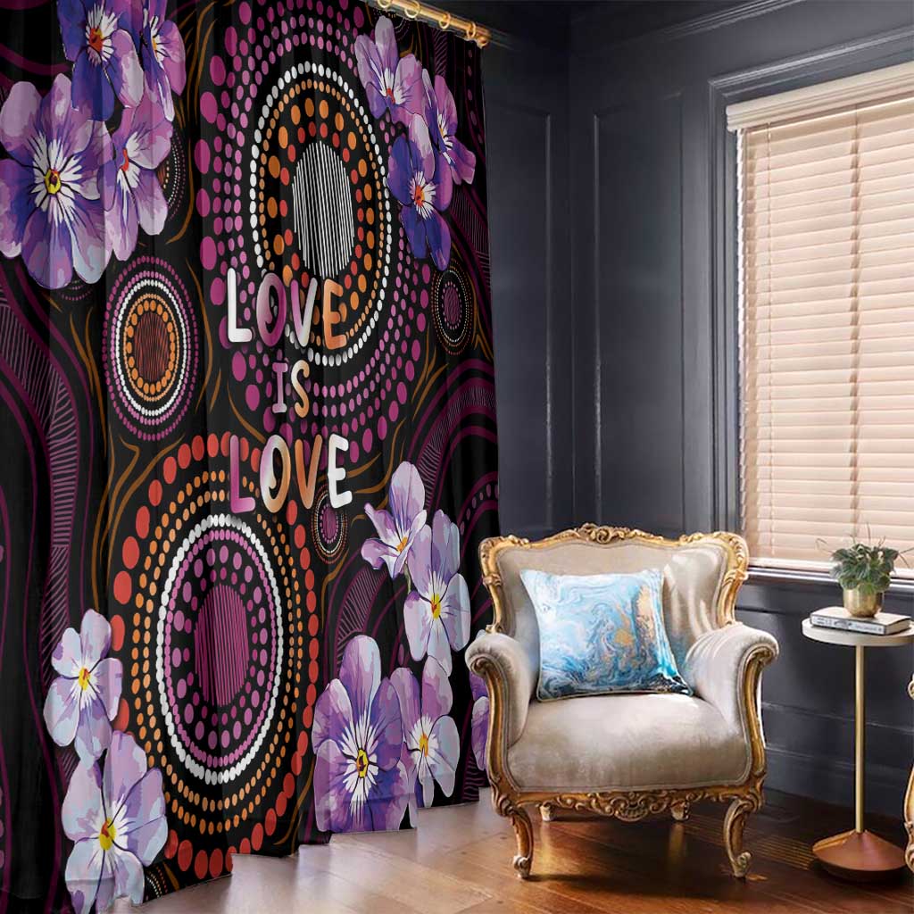 Australia First Nation LGBT - Lesbian Week Window Curtain Sapphic Violet - Love Is Love - Aussie Hoodie