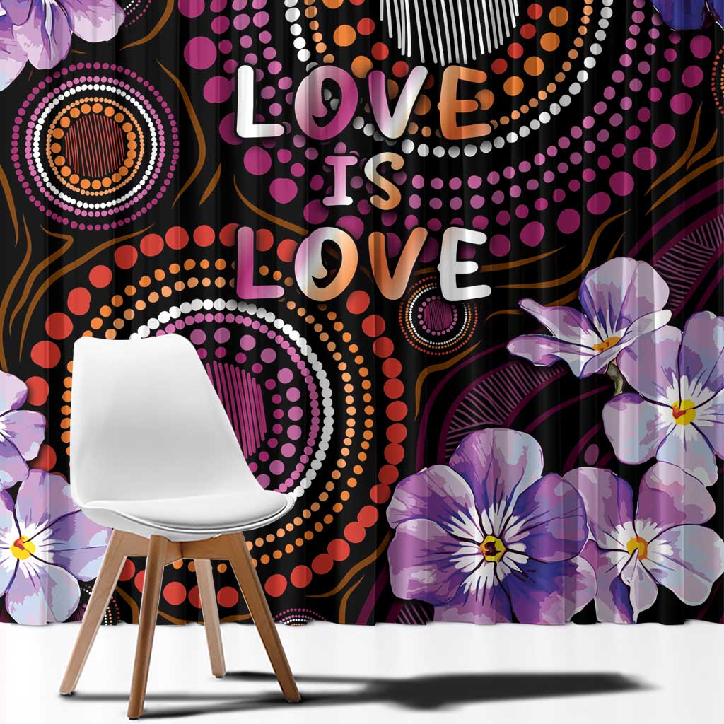 Australia First Nation LGBT - Lesbian Week Window Curtain Sapphic Violet - Love Is Love - Aussie Hoodie