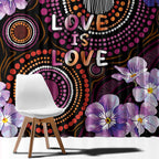 Australia First Nation LGBT - Lesbian Week Window Curtain Sapphic Violet - Love Is Love - Aussie Hoodie