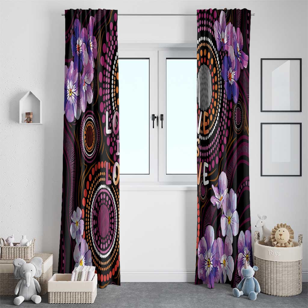 Australia First Nation LGBT - Lesbian Week Window Curtain Sapphic Violet - Love Is Love - Aussie Hoodie