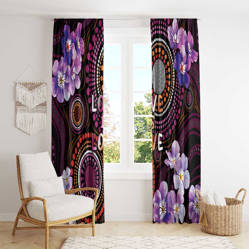 Australia First Nation LGBT - Lesbian Week Window Curtain Sapphic Violet - Love Is Love - Aussie Hoodie