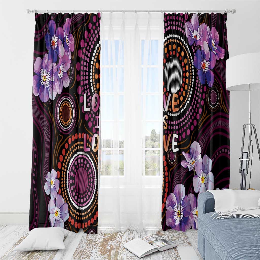 Australia First Nation LGBT - Lesbian Week Window Curtain Sapphic Violet - Love Is Love - Aussie Hoodie