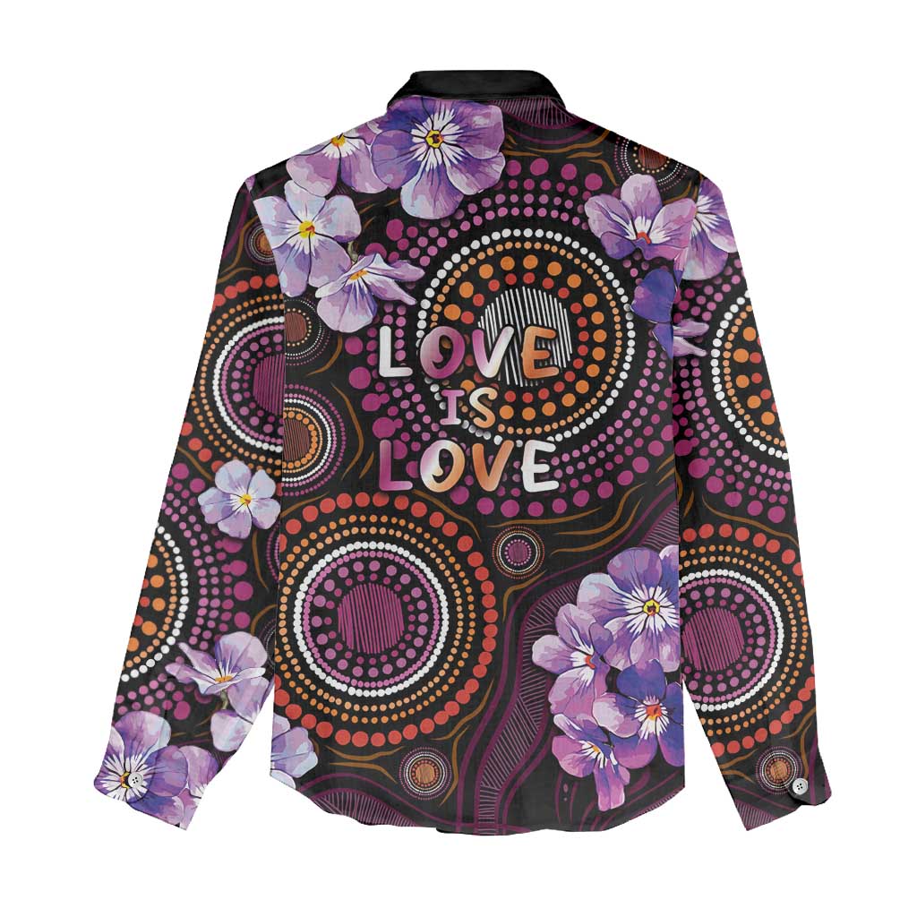 Australia First Nation LGBT - Lesbian Week Women Casual Shirt Sapphic Violet - Love Is Love - Aussie Hoodie