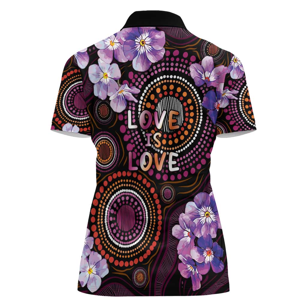 Australia First Nation LGBT - Lesbian Week Women Polo Shirt Sapphic Violet - Love Is Love - Aussie Hoodie