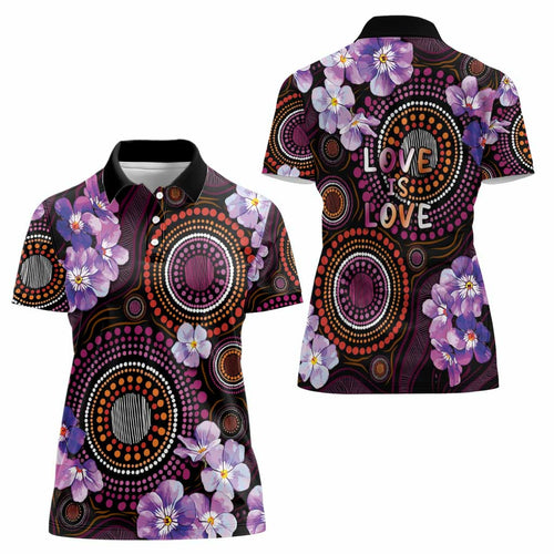 Australia First Nation LGBT - Lesbian Week Women Polo Shirt Sapphic Violet - Love Is Love - Aussie Hoodie