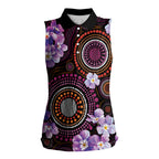Australia First Nation LGBT - Lesbian Week Women Sleeveless Polo Shirt Sapphic Violet - Love Is Love - Aussie Hoodie