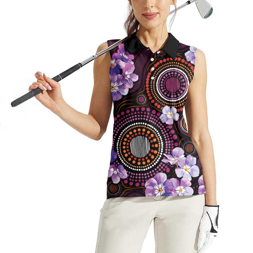 Australia First Nation LGBT - Lesbian Week Women Sleeveless Polo Shirt Sapphic Violet - Love Is Love - Aussie Hoodie