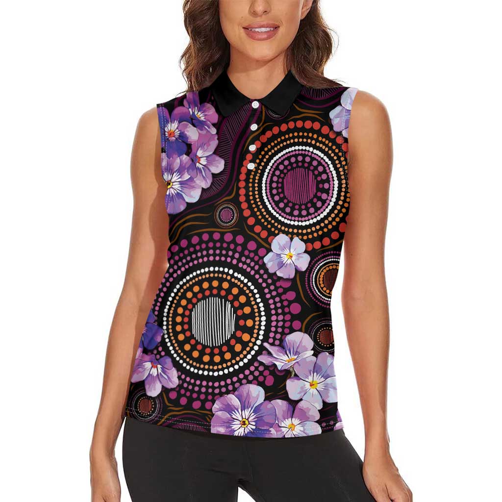 Australia First Nation LGBT - Lesbian Week Women Sleeveless Polo Shirt Sapphic Violet - Love Is Love - Aussie Hoodie