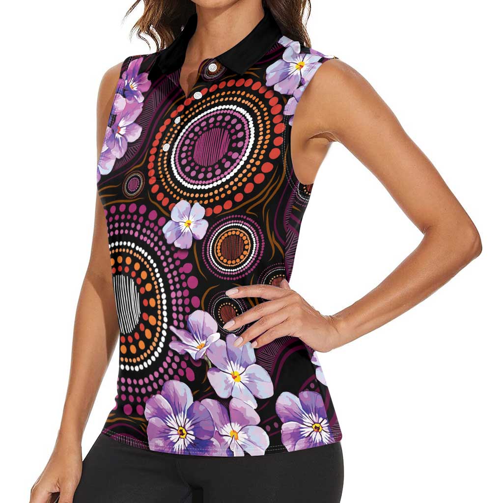 Australia First Nation LGBT - Lesbian Week Women Sleeveless Polo Shirt Sapphic Violet - Love Is Love - Aussie Hoodie