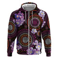Australia First Nation LGBT - Lesbian Week Zip Hoodie Sapphic Violet - Love Is Love - Aussie Hoodie