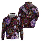 Australia First Nation LGBT - Lesbian Week Zip Hoodie Sapphic Violet - Love Is Love - Aussie Hoodie