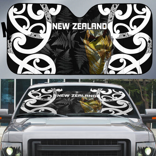 New Zealand WC2026 Black Auto Sun Shade Silver Fern