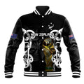 New Zealand WC2026 Custom Black Baseball Jacket Silver Fern