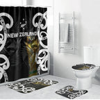 New Zealand WC2026 Black Bathroom Set Silver Fern