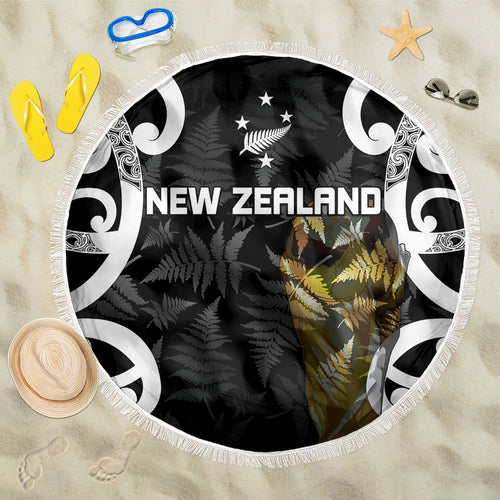 New Zealand WC2026 Black Beach Blanket Silver Fern