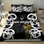 New Zealand WC2026 Black Bedding Set Silver Fern