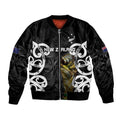 New Zealand WC2026 Custom Black Bomber Jacket Silver Fern