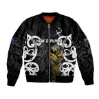New Zealand WC2026 Custom Black Bomber Jacket Silver Fern