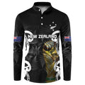 New Zealand WC2026 Custom Black Button Sweatshirt Silver Fern