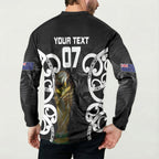 New Zealand WC2026 Custom Black Button Sweatshirt Silver Fern