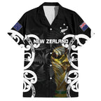 New Zealand WC2026 Custom Black Hawaiian Shirt Silver Fern