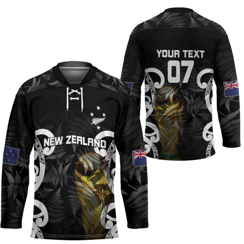 New Zealand WC2026 Custom Black Hockey Jersey Silver Fern